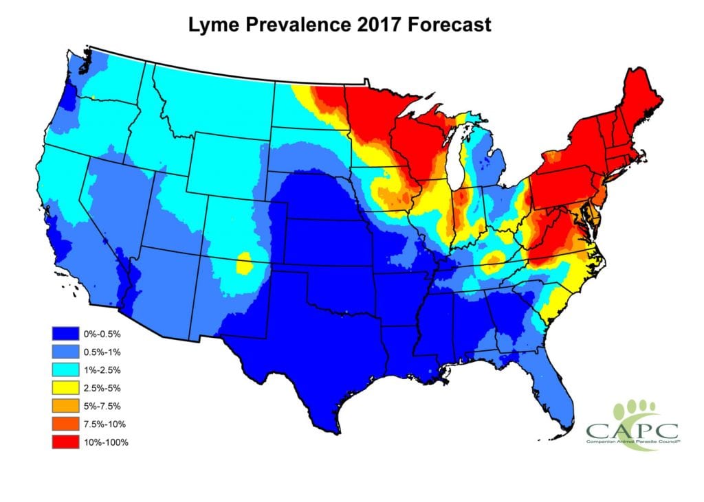 Deer Tick Location Map New Lyme Disease Forecast Map Targets Rising Tide Of Ticks